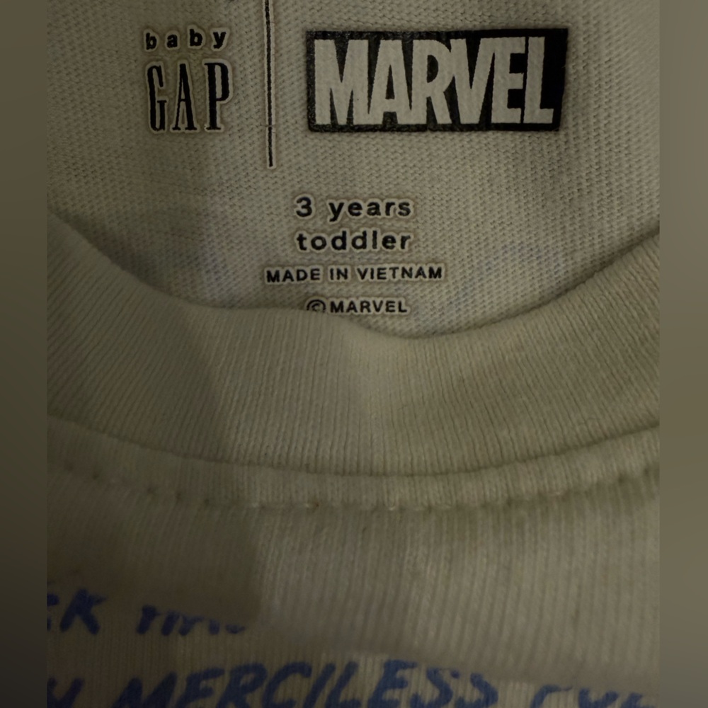GAP Kids Long Sleeve Shirt - Cream and Blue Spider Design - Picture 2 of 3